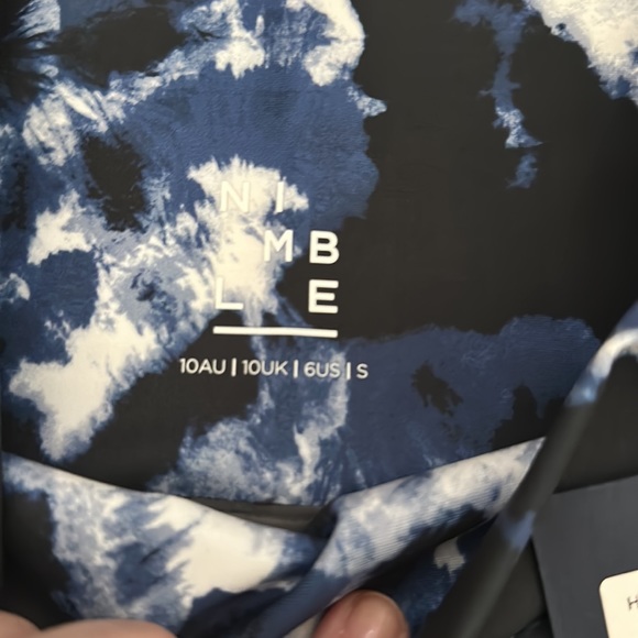 Nimble blue white and black full length high rise leggings - Picture 5 of 5